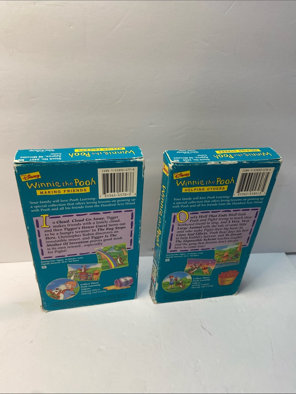 Vintage Disney Winnie the Pooh Learning Helping Others  & Making Friends VHS - Picture 2 of 2